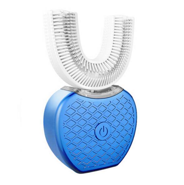 360 Grad intelligente automatische elektrische Zahnbürste, wasserdicht, U-Typ-Zahnbürste, Aufhellung, blaues Licht, USB-Aufladung