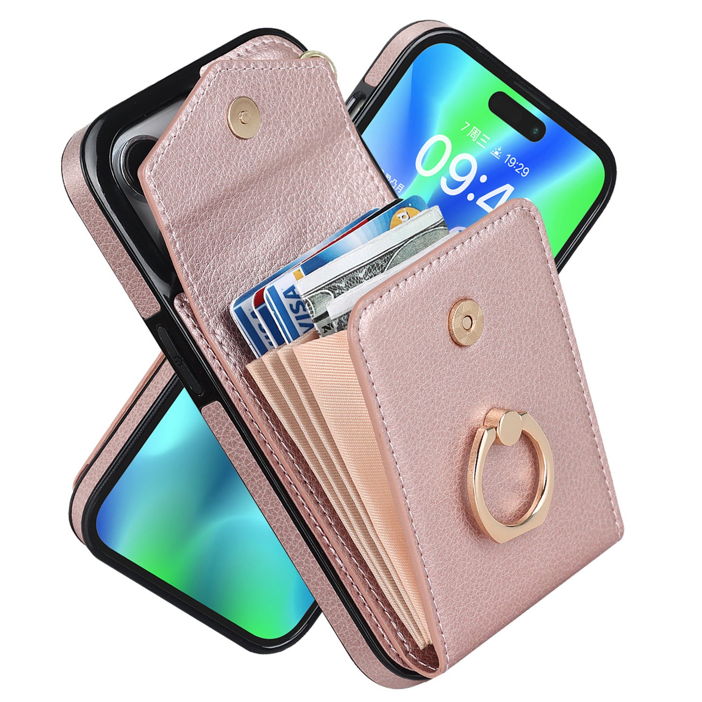 Versatile Leather Case With Multifunctional Card Insertion Phone Case