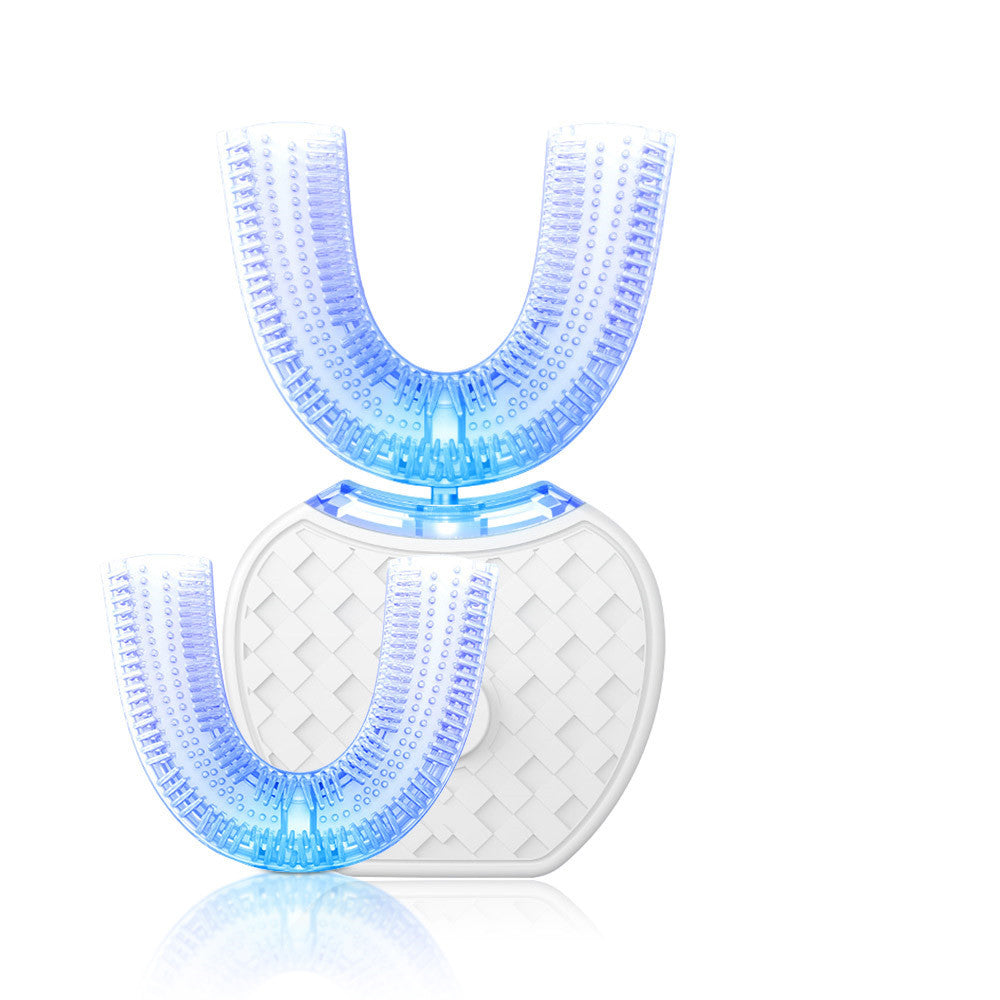 360 Grad intelligente automatische elektrische Zahnbürste, wasserdicht, U-Typ-Zahnbürste, Aufhellung, blaues Licht, USB-Aufladung