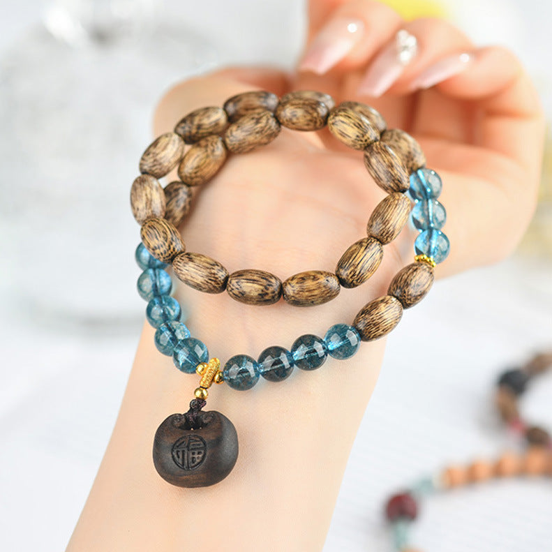 Natural Sandalwood Bodhi Round Beads Bead Bracelet