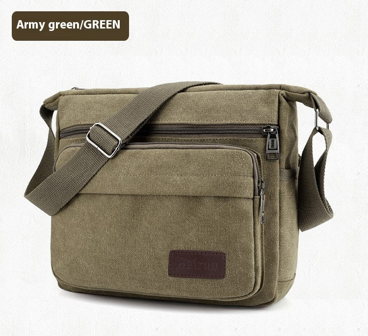 Herren Umhängetasche Retro Freizeit Crossbody Bag Outdoor Sports Canvas Tasche