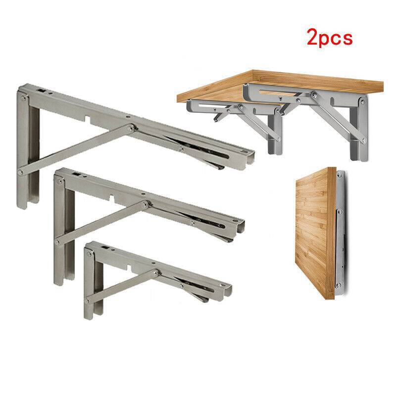 2x Boat Foldable Folding Console Table Holder Folding Bracket Folding Fitting Stainless Steel