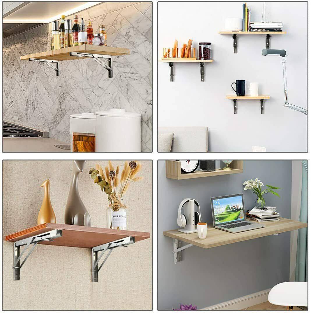 2x Boat Foldable Folding Console Table Holder Folding Bracket Folding Fitting Stainless Steel