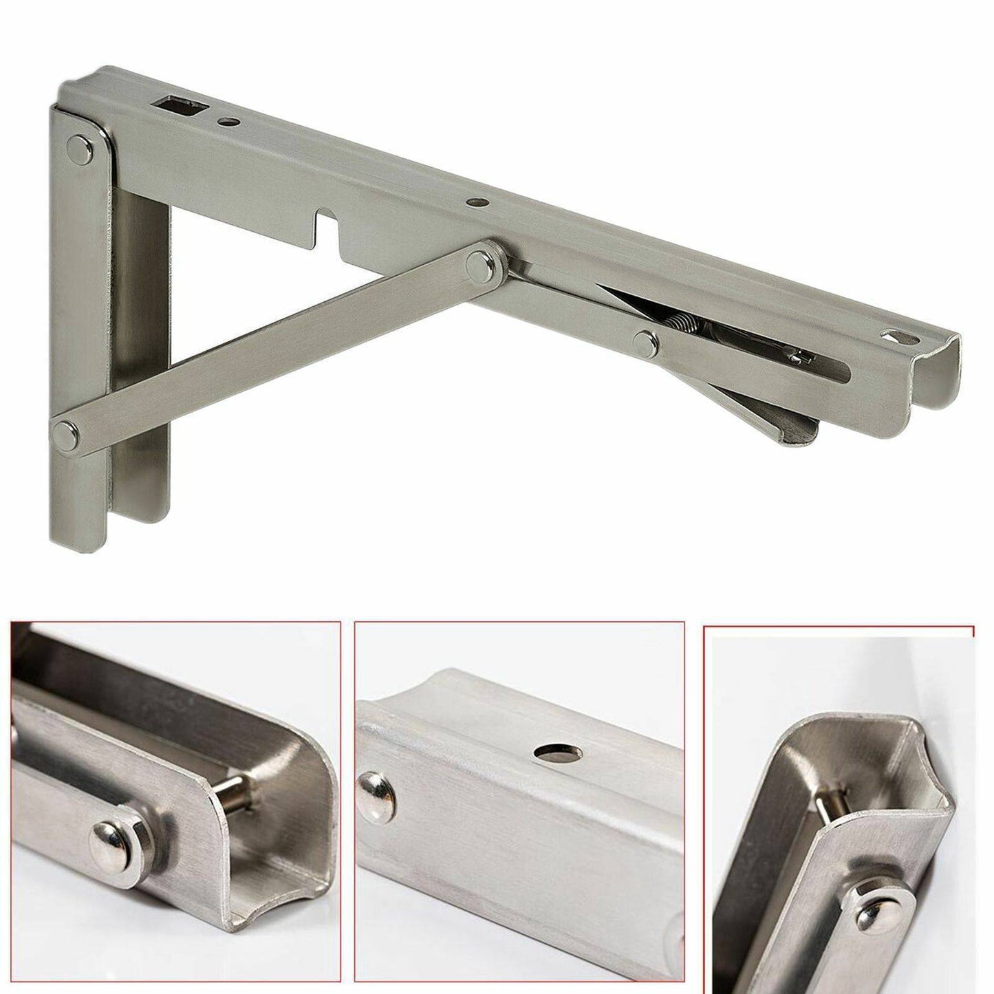 2x Boat Foldable Folding Console Table Holder Folding Bracket Folding Fitting Stainless Steel