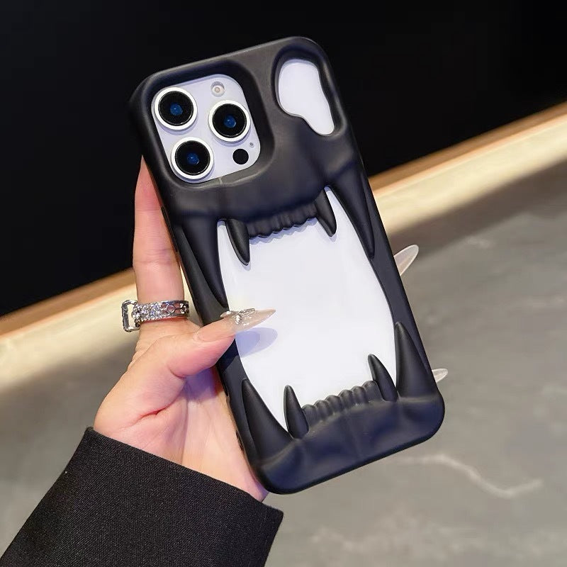 Creative Hollow Tiger Tooth Phone Case