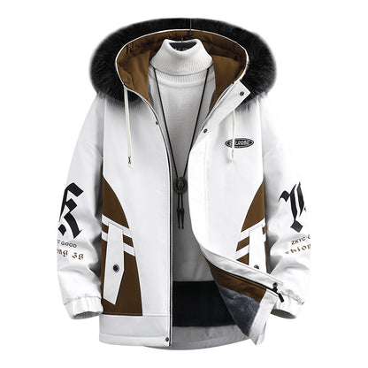 Velvet Padded Thickened Coat 15-year-old Boy Parker Cotton-padded Jacket