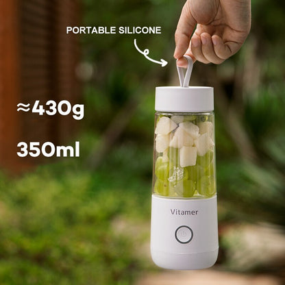 350 ml tragbarer Mixer, Entsafter, elektrisch, wiederaufladbar über USB, Mixer, Smoothie, matschig, Tasse, Saftmixer, Flasche, USB-Aufladung, Küchenhelfer