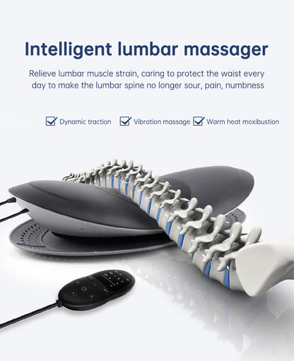 Taillenmassagegerät, Lendenwirbeltraktion, aufblasbare heiße Kompresse, Rücken-, Halswirbel- und Bahre-Massage, Luftdruck, reduziert Linderung von Schmerzen