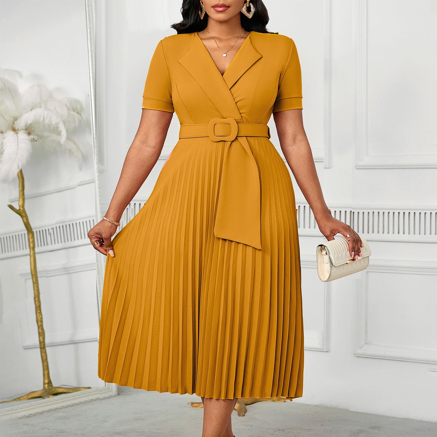Women's Plus-Size High-Waisted Dress