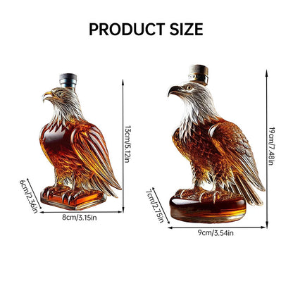 Kleine Whiskykaraffe in Adlerform. Ideal für Vater oder Ehemann. Exquisite Glasflasche, perfekt als Weihnachtsdeko