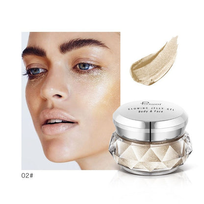 Gesichts-Highlighter Jelly Gel Mermaid Lidschatten Glow Body Glitter Festival Makeup Iluminador Gold Liquid Highlighter Bronzer