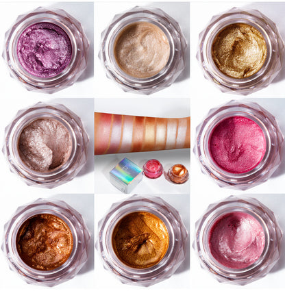 Gesichts-Highlighter Jelly Gel Mermaid Lidschatten Glow Body Glitter Festival Makeup Iluminador Gold Liquid Highlighter Bronzer