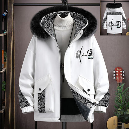 Velvet Padded Thickened Coat 15-year-old Boy Parker Cotton-padded Jacket