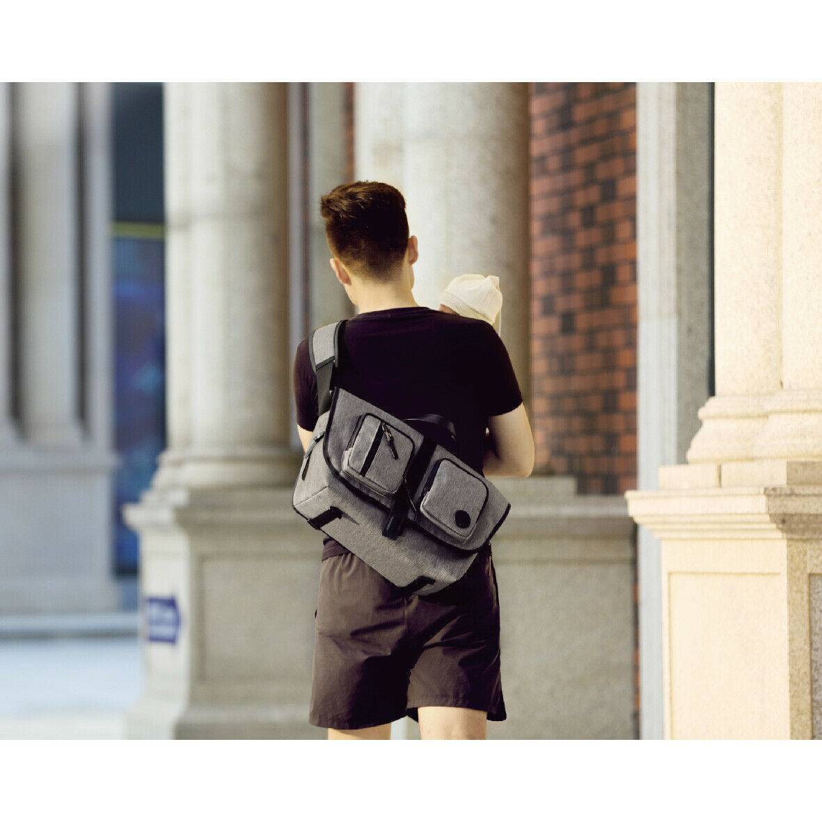 Diaper Shoulder Bag Large Messenger Diaper Bag For Fathers With 17 Pockets