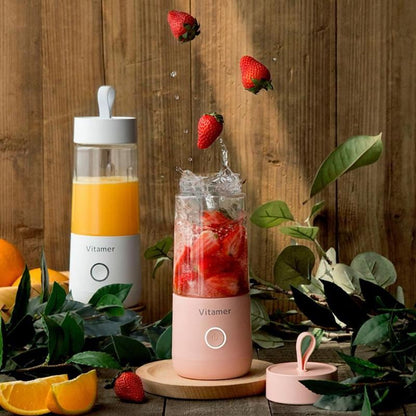350 ml tragbarer Mixer, Entsafter, elektrisch, wiederaufladbar über USB, Mixer, Smoothie, matschig, Tasse, Saftmixer, Flasche, USB-Aufladung, Küchenhelfer