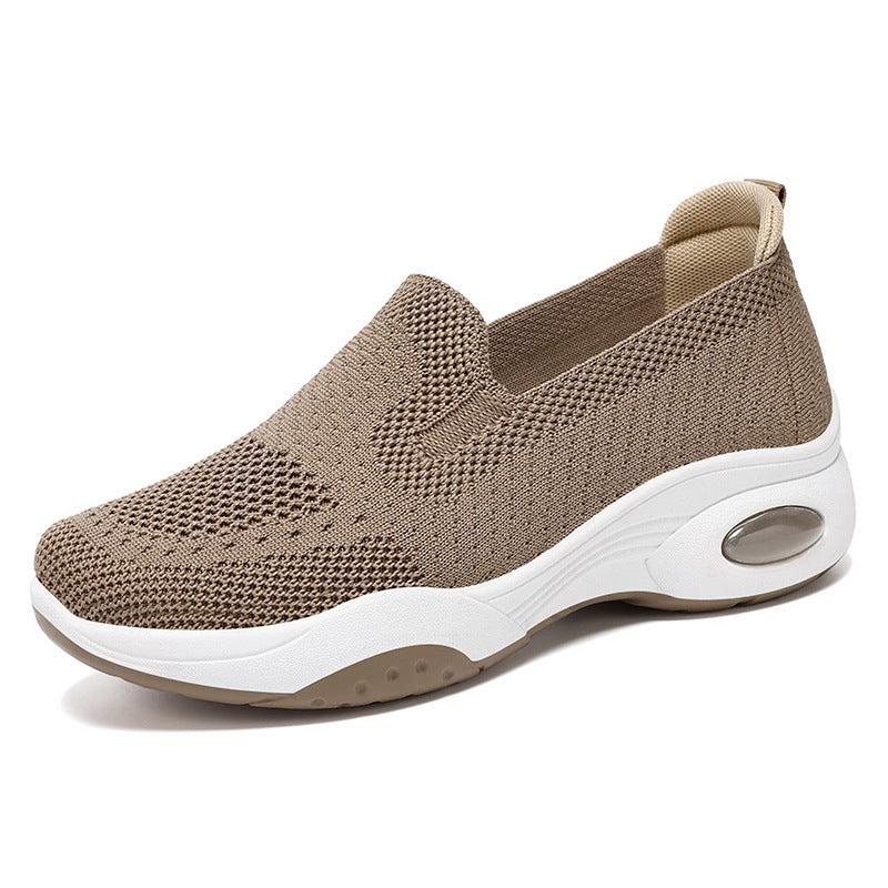 Women's Platform Flying Woven Casual Slip-on Height Increasing Cloth Shoes