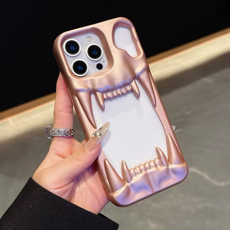 Creative Hollow Tiger Tooth Phone Case