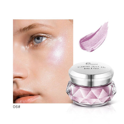 Gesichts-Highlighter Jelly Gel Mermaid Lidschatten Glow Body Glitter Festival Makeup Iluminador Gold Liquid Highlighter Bronzer
