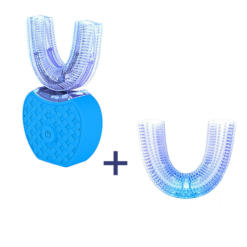 360 Grad intelligente automatische elektrische Zahnbürste, wasserdicht, U-Typ-Zahnbürste, Aufhellung, blaues Licht, USB-Aufladung 