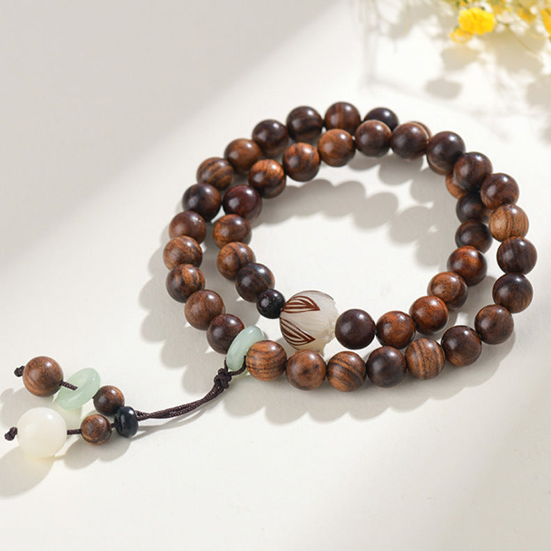 Natural Sandalwood Bodhi Round Beads Bead Bracelet
