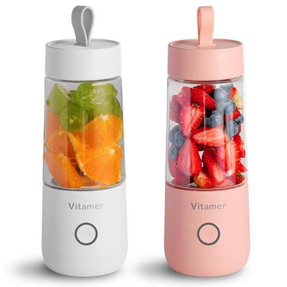 350 ml tragbarer Mixer, Entsafter, elektrisch, wiederaufladbar über USB, Mixer, Smoothie, matschig, Tasse, Saftmixer, Flasche, USB-Aufladung, Küchenhelfer