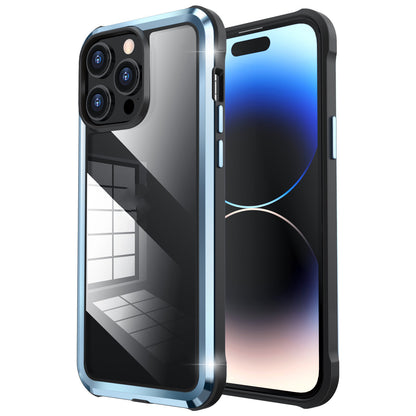 Metal Drop-proof Full Wrap Transparent Plus Stainless Steel Phone Case
