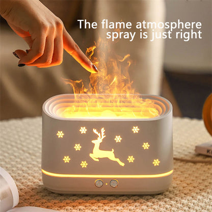 Elch Flamme Befeuchter Diffusor Stumm Haushalt Atmosphäre Lampe Weihnachten Home Dekorationen