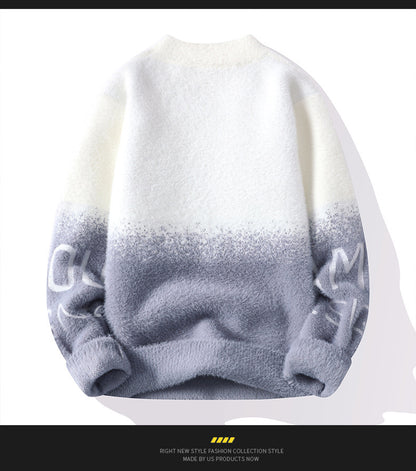 Men's Half Turtleneck  With Fleece Thickened Sweater
