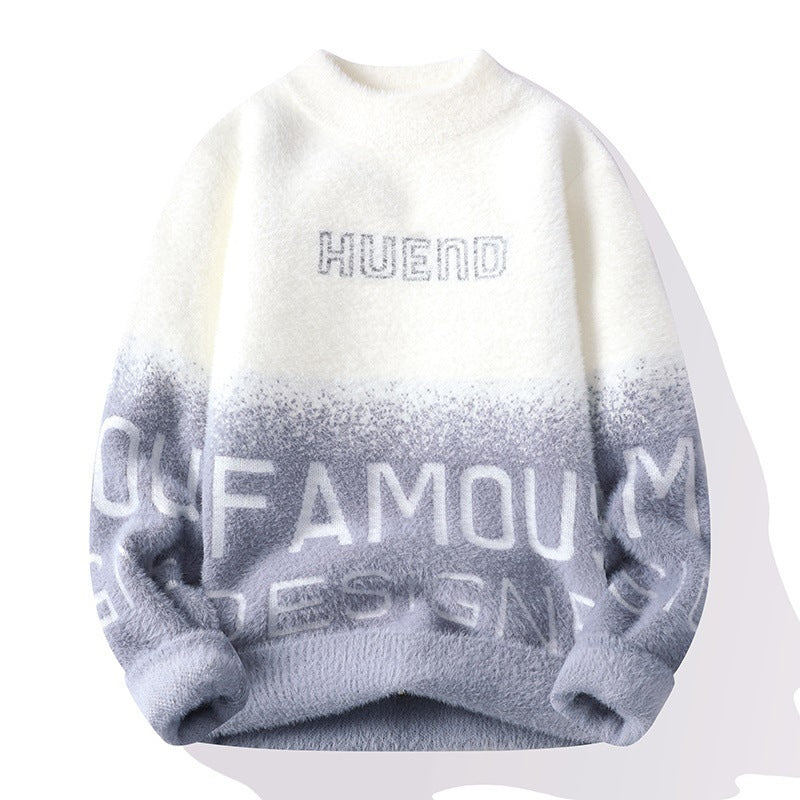 Men's Half Turtleneck  With Fleece Thickened Sweater