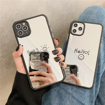 Compatible with Apple , Mobile Phone Case Silicone Personality Creative Smile Face Drop