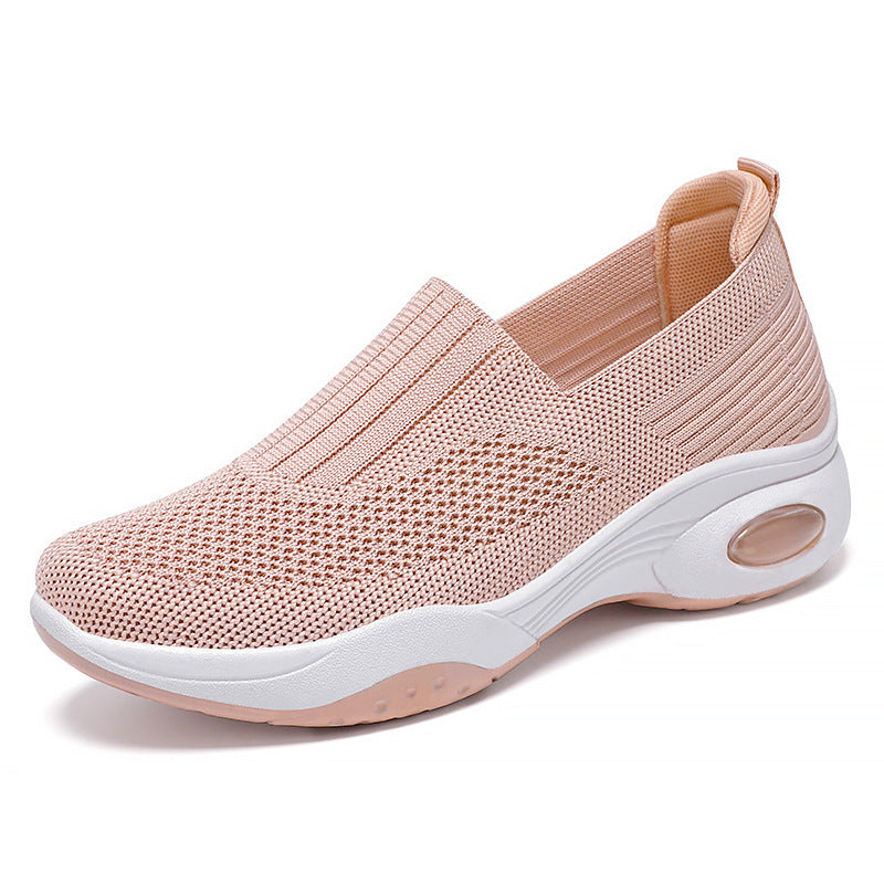 Women's Platform Flying Woven Casual Slip-on Height Increasing Cloth Shoes