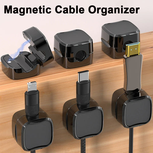 Kabllo Klip Magnetik Nën Tavolinë Menaxhim Kabllosh Mbajtës Kabllosh i Rregullueshëm Organizues Telash Dhe Mbajtës Telash Për Menaxhim Kabllosh