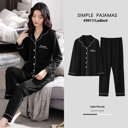 Pure Cotton New Long Sleeve Solid Color Thin Section Can Be Outerwear Homewear Suit