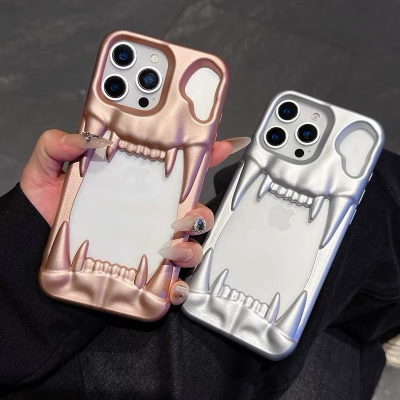 Creative Hollow Tiger Tooth Phone Case