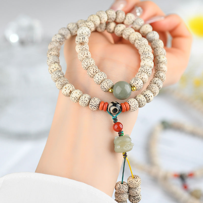 Natural Sandalwood Bodhi Round Beads Bead Bracelet