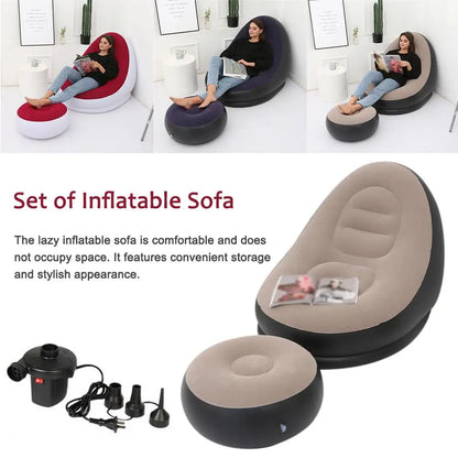 Dyshek Ajri me Fryrje, Divan i Rehatshëm, Shezlong, Stool Këmbësh, Beanbag Tek për Përdorim në Shtëpi dhe Jashtë