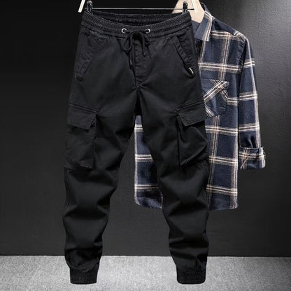 Loose Tappered Solid Color Overalls