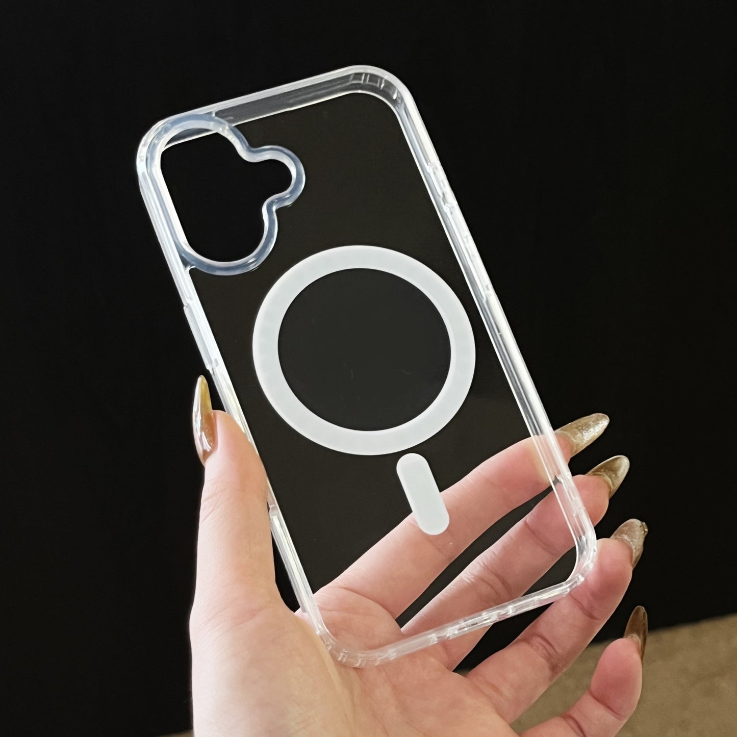 AI Button Smart Magnetic Silikon-Telefonhülle mit Fotografie