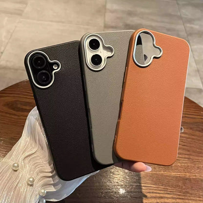 Plain Leather Pattern Soft Shell Simple All-inclusive Ultra-thin Drop-resistant