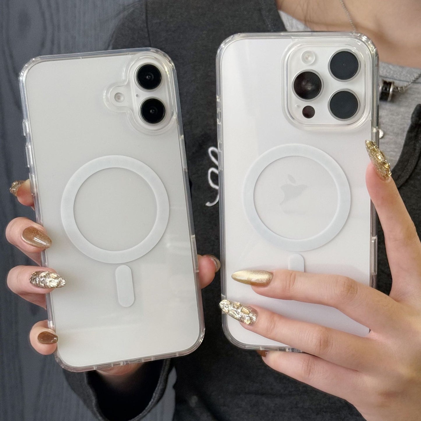 AI Button Smart Magnetic Silikon-Telefonhülle mit Fotografie