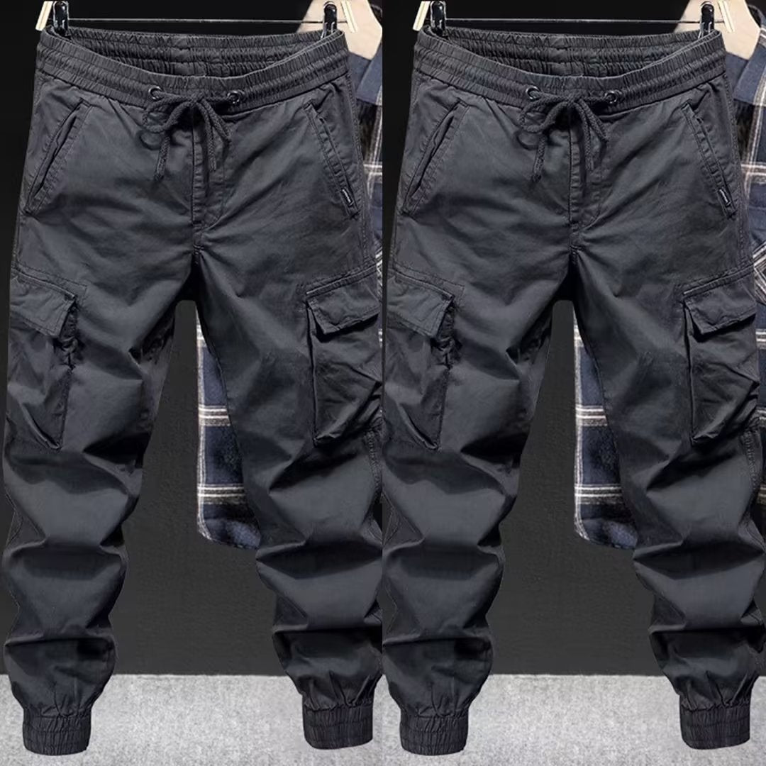 Loose Tappered Solid Color Overalls
