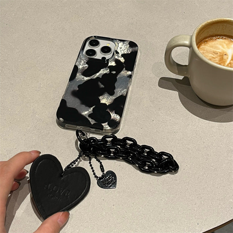 Cold Wind Black Splash Ink Patch Phone Case