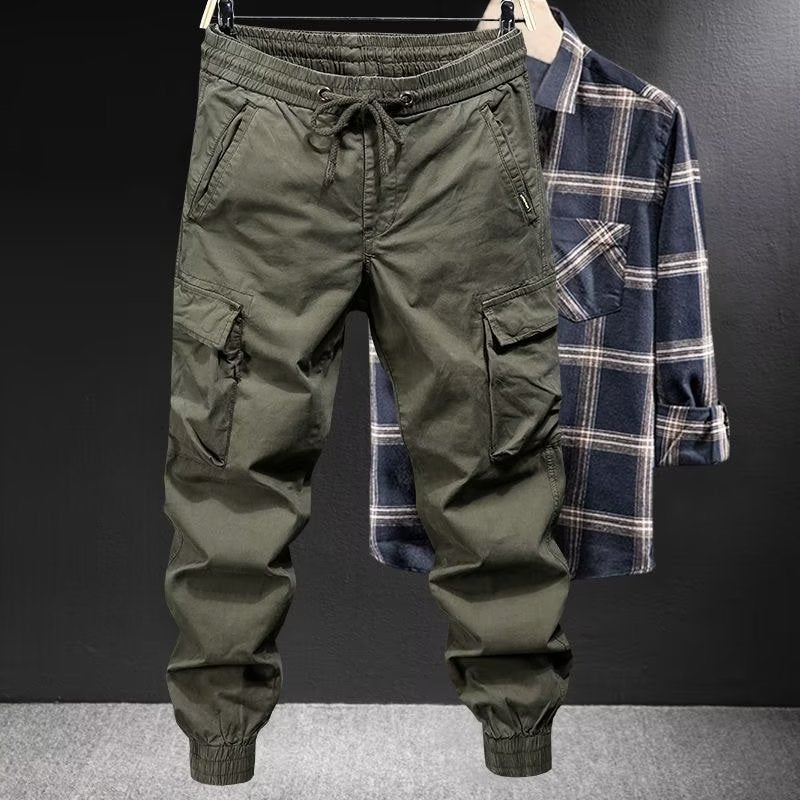 Loose Tappered Solid Color Overalls
