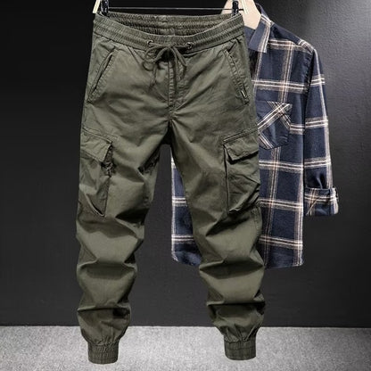 Loose Tappered Solid Color Overalls