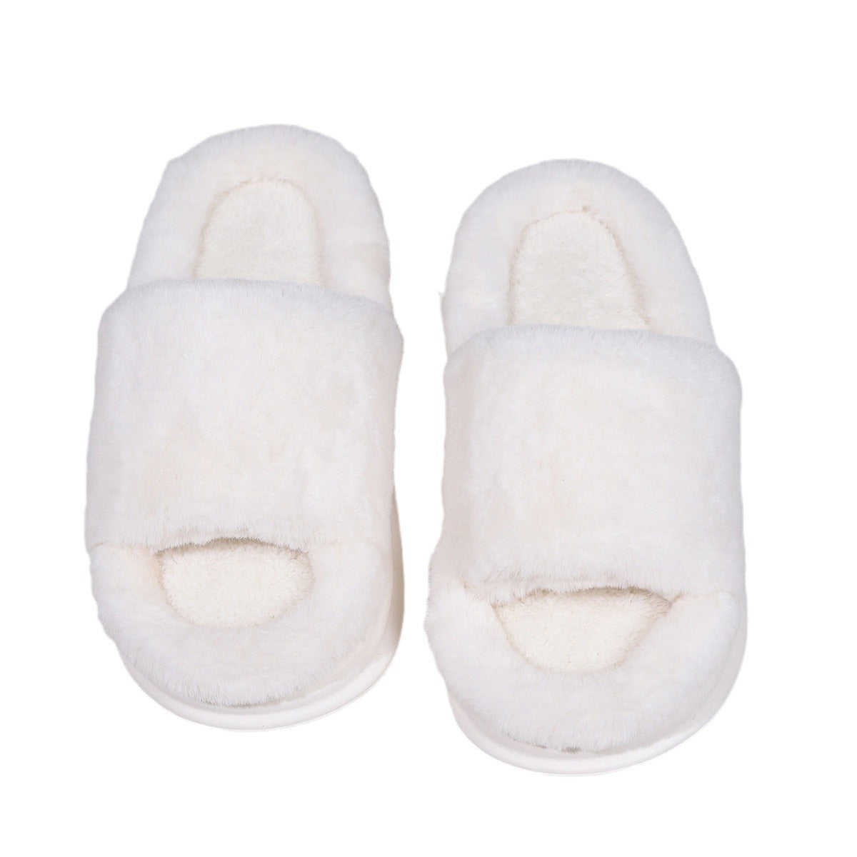 Women's Thick-soled Fur Interior Home Cotton Slippers