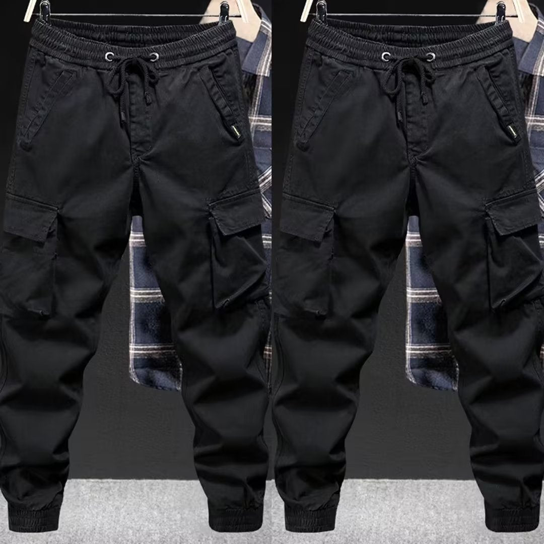 Loose Tappered Solid Color Overalls
