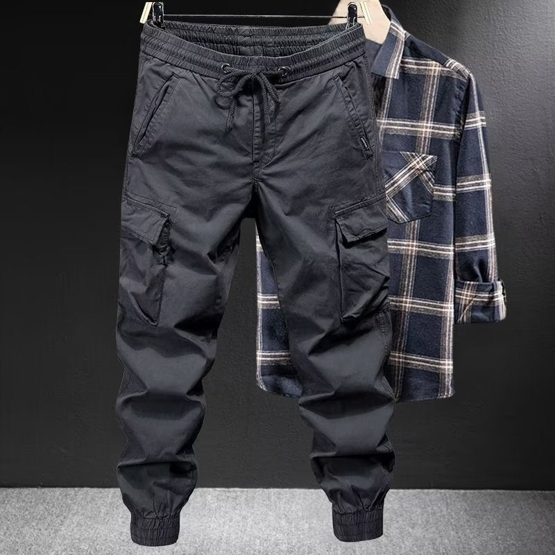 Loose Tappered Solid Color Overalls