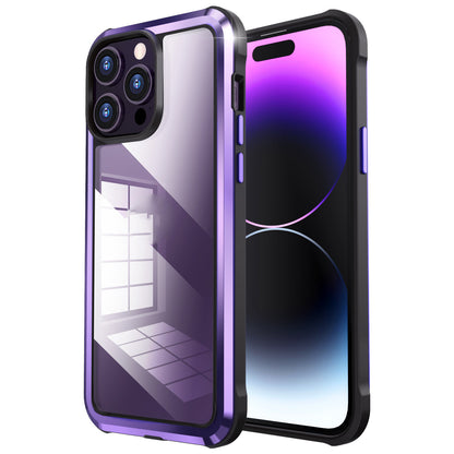 Metal Drop-proof Full Wrap Transparent Plus Stainless Steel Phone Case