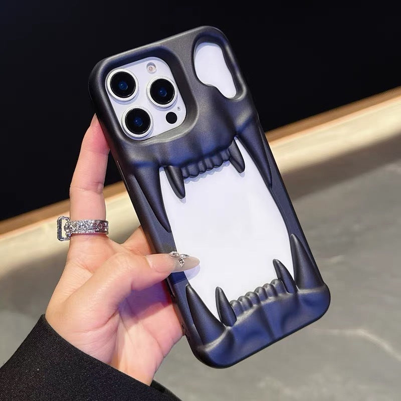 Creative Hollow Tiger Tooth Phone Case