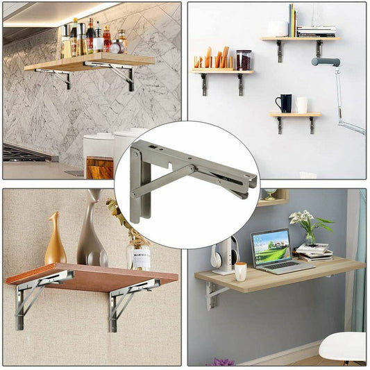 2x Boat Foldable Folding Console Table Holder Folding Bracket Folding Fitting Stainless Steel